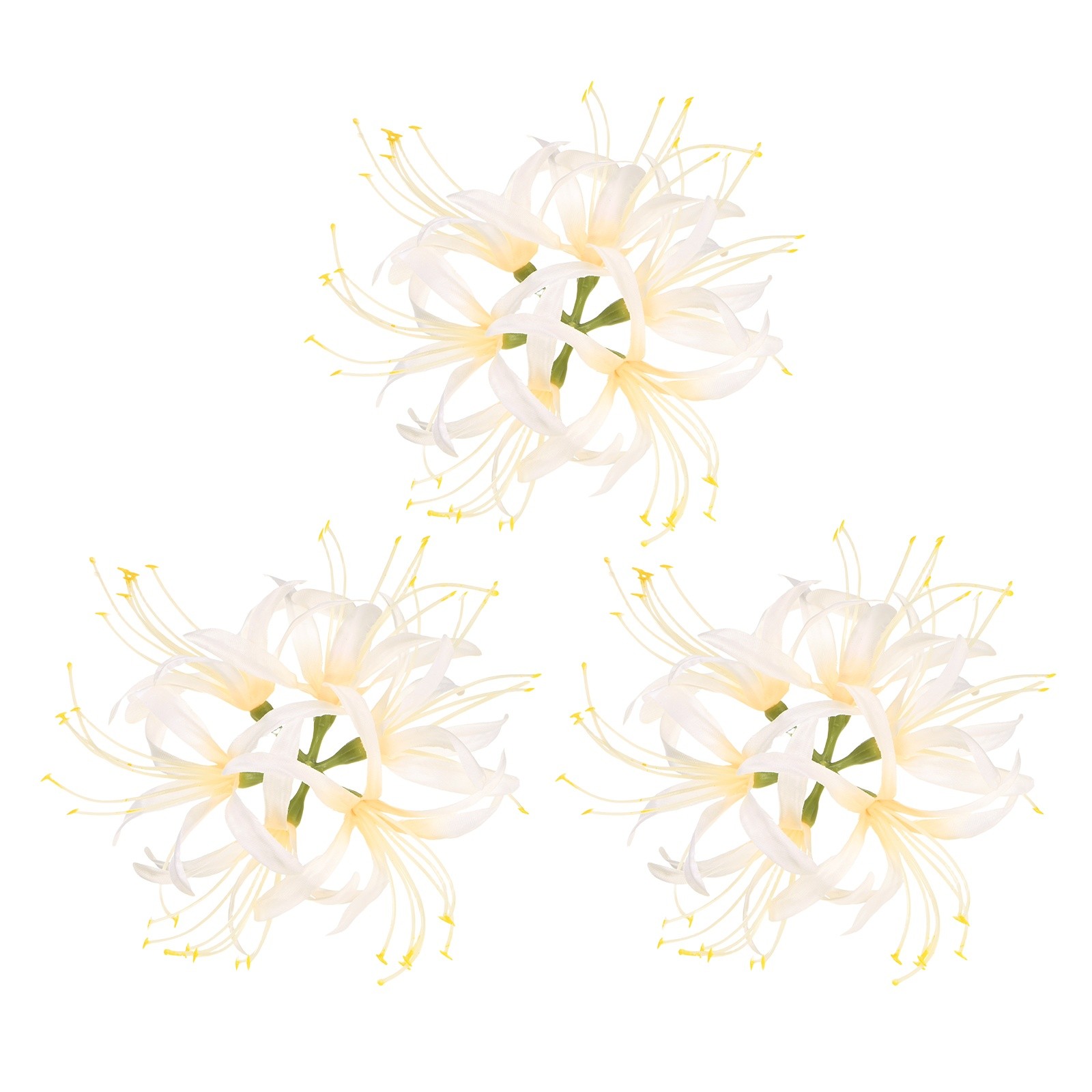Artificial Flower Heads (7 Inch, Champagne) 3 PCS - Spider Lily Silk Flowers