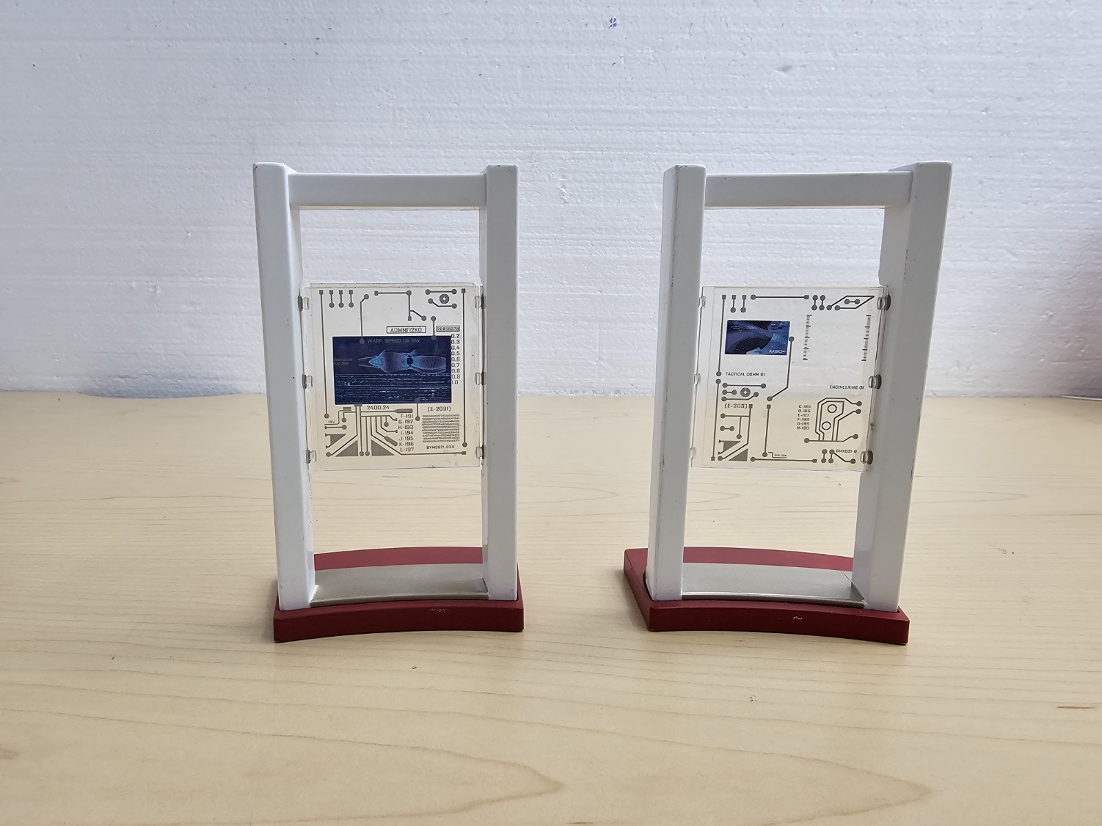 Star Trek USS Enterprise Bridge Clear Acrylic Display Walls Replacement Parts 