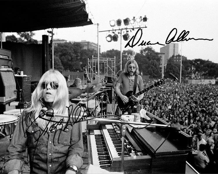 REPRINT - GREGG & DUANE ALLMAN Brothers Band Signed 8 x 10 Photo Poster Man Cave