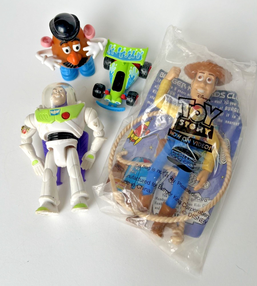 1995 Burger King Kids Club Toy Story Set of 5 Figures Disney Pixar Sealed in Bag