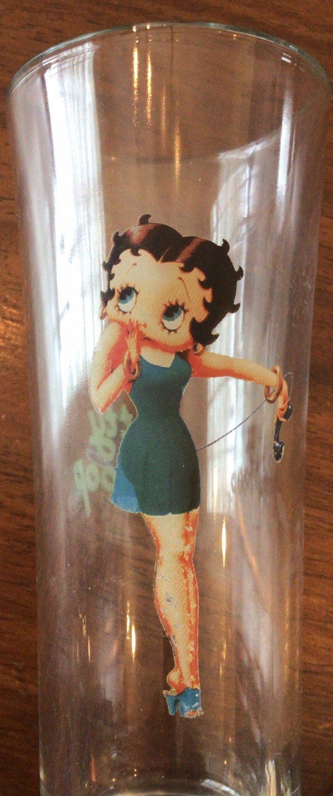 Collectible 12-14oz  Betty Boop Drinking Glass