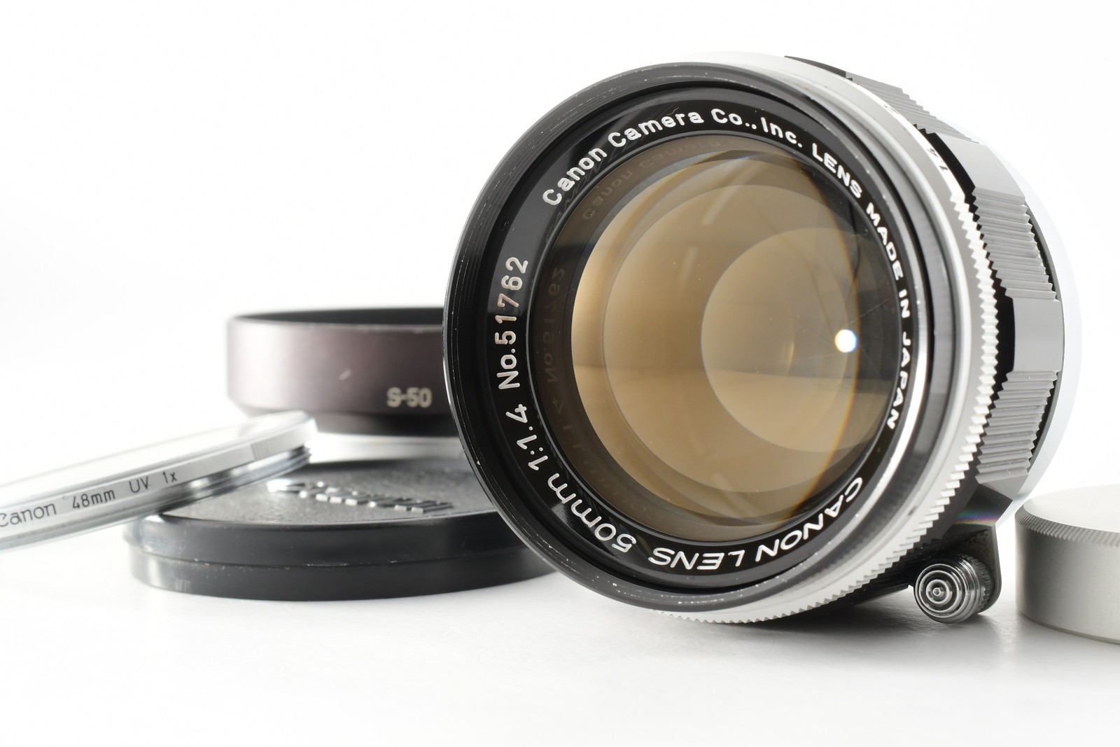 Tested [MINT] Canon 50mm f/1.4 Lens LTM L39 Leica Screw Mount Hood From JAPAN