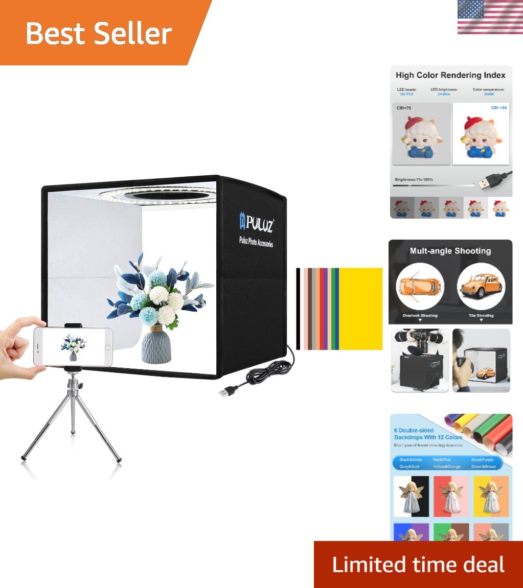 Mini Photo Studio Light Box, Photo Shooting Tent kit, Portable Folding Photog...