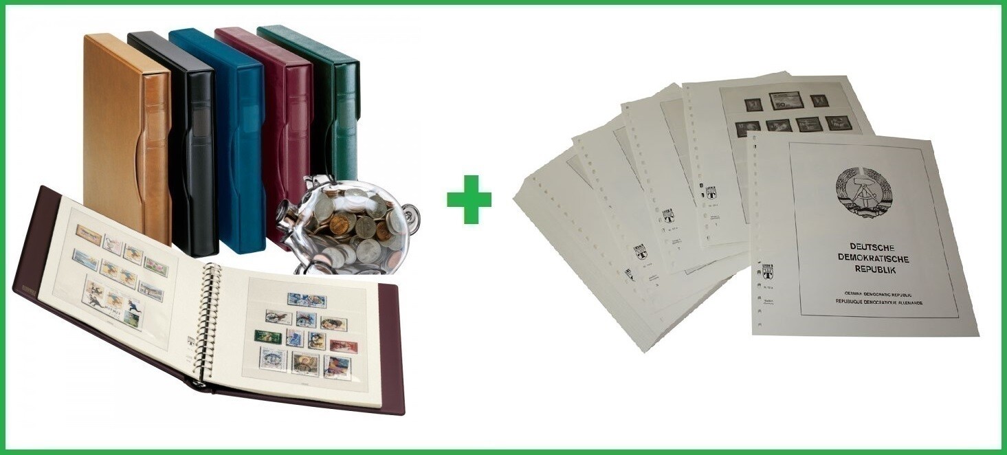 Lindner-dT121A-1124V-DDR German Democratic Republic Stamp Album 1949-1962