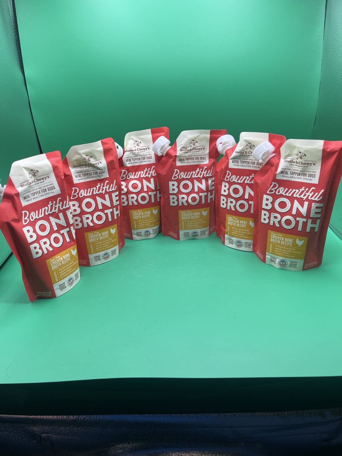 6pk Stella & Chewy's 16oz Chicken Bone Broth Dog Topper Joint Collagen Turmeric