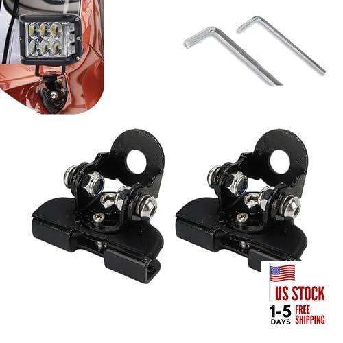 2PCS LED Light Bar Mounting Brackets, Adjustable Waterproof Hood Work Light 