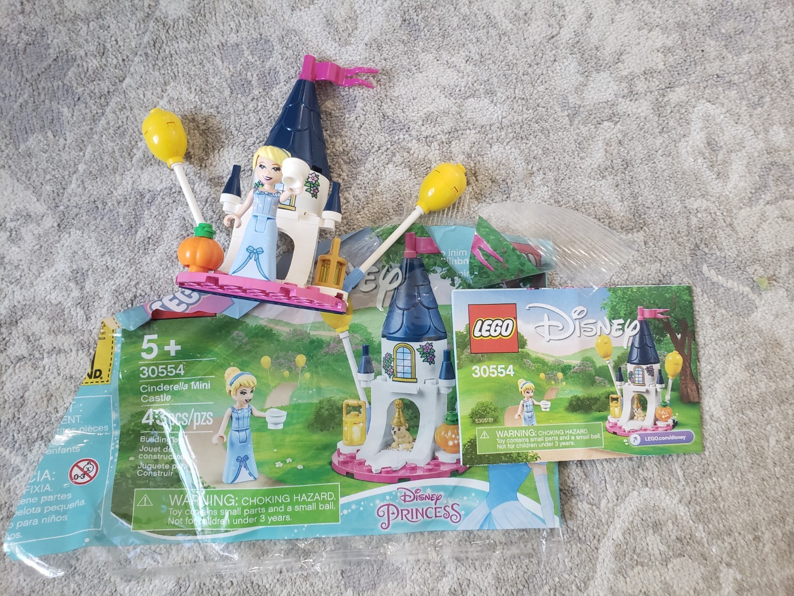 LEGO Polybag Cinderella Mini Castle 30554 100% Complete w/ Manual