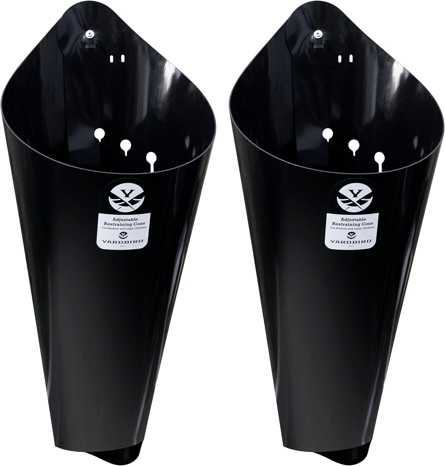 Adjustable Restraining Cones, 2-Pack, Heavy Duty Composite Plastic Construction,