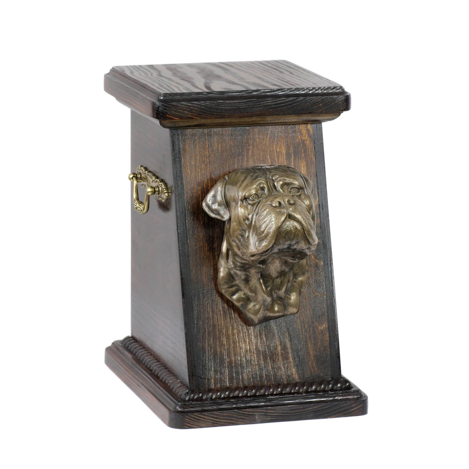 Bullmastiff Holzurne With Dog Art-Dog