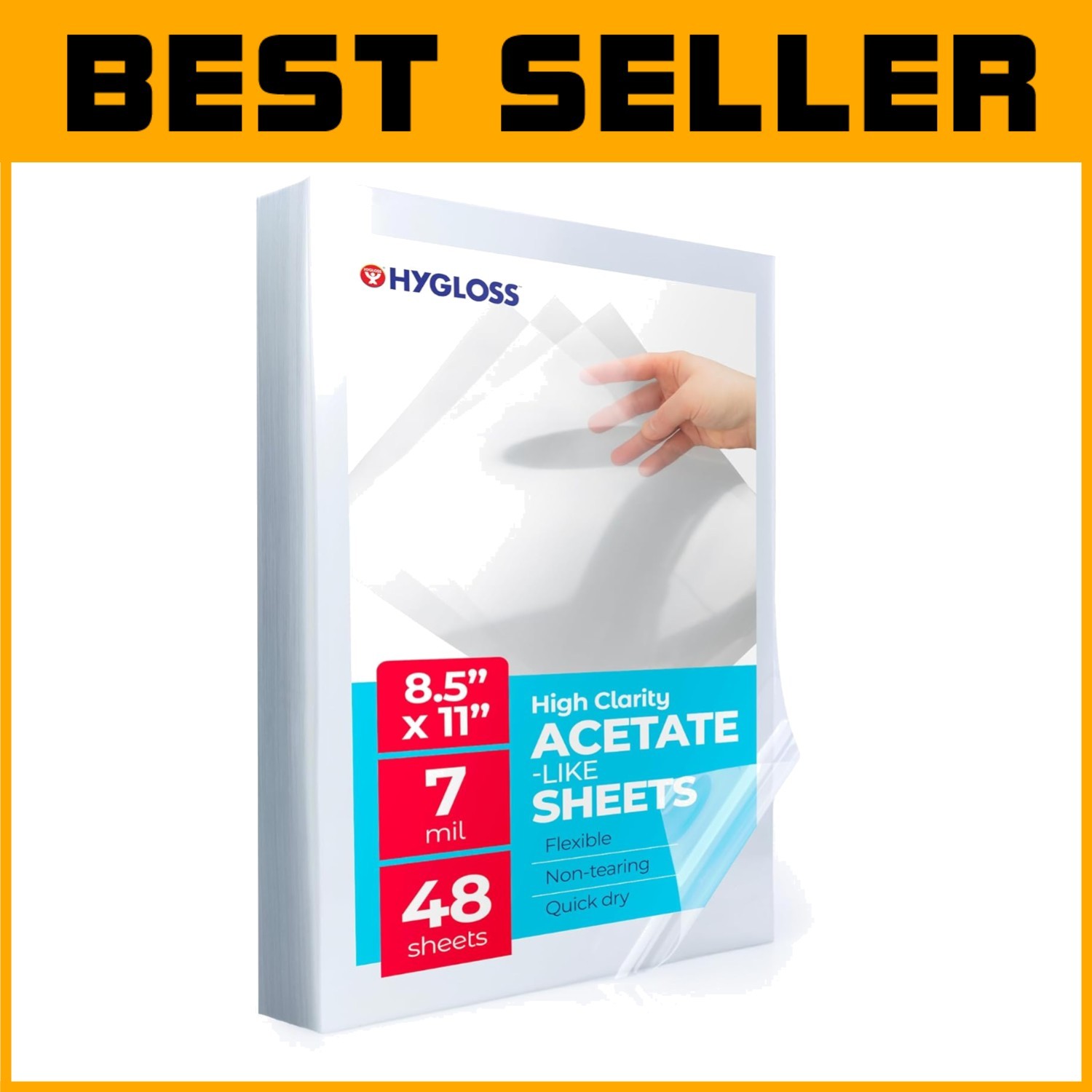 Clear Plastic Sheets for Overhead Projector - 48 Pack