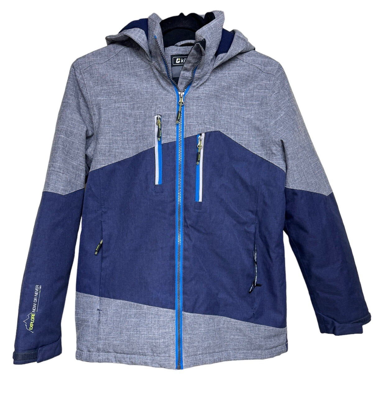 Killtec Level 3 Tech Line Ski Jacket Gray/Blue Kids Size 14