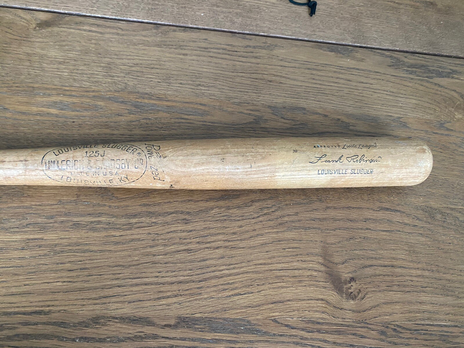 VINTAGE FRANK ROBINSON HILLERICH & BRADSBY 125J Baseball Bat 31” Louisville USA