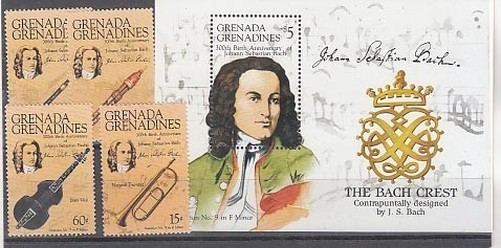 Grenada-Grenadines - Mail Yvert 612/5+H.98 ** Mnh Musical Instruments