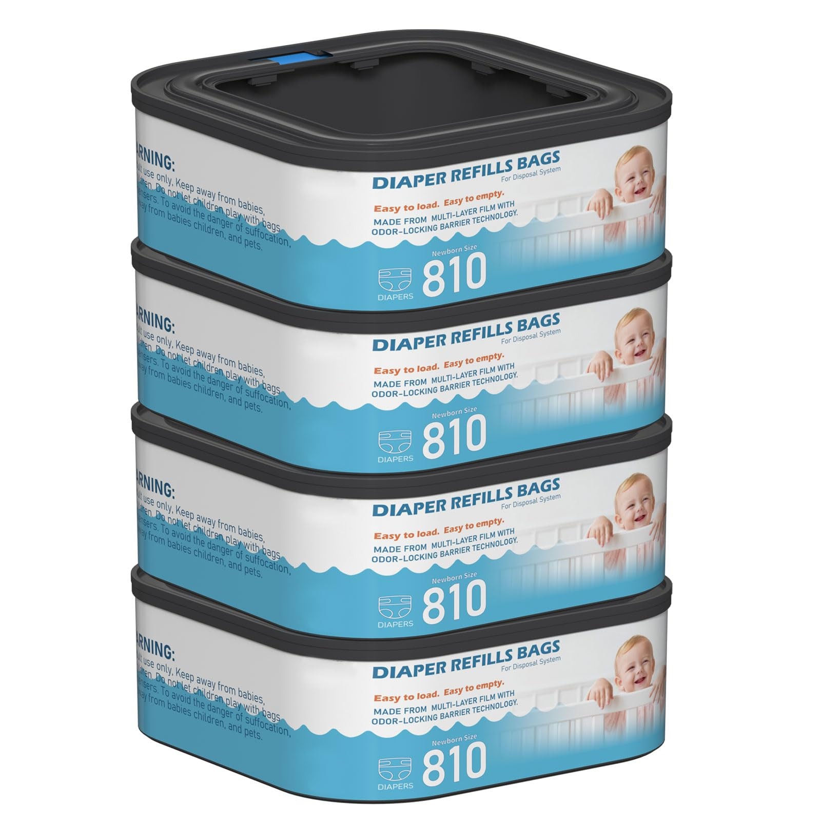 Jumbo Square Refills Disposal Bags Refill Compatible with Diaper Genie Classi...