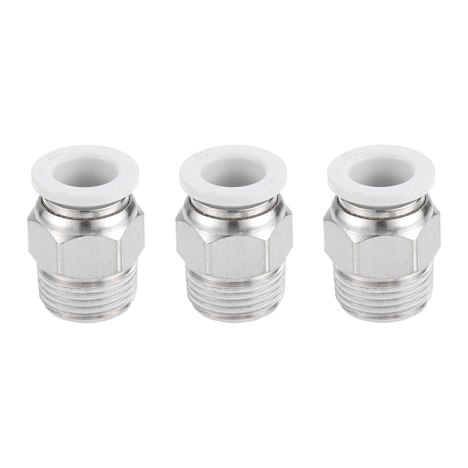 3Pcs Pneumatic Fitting, 10mm Tube OD x 3/8" PT Push to Connect Pneumatic Fitting