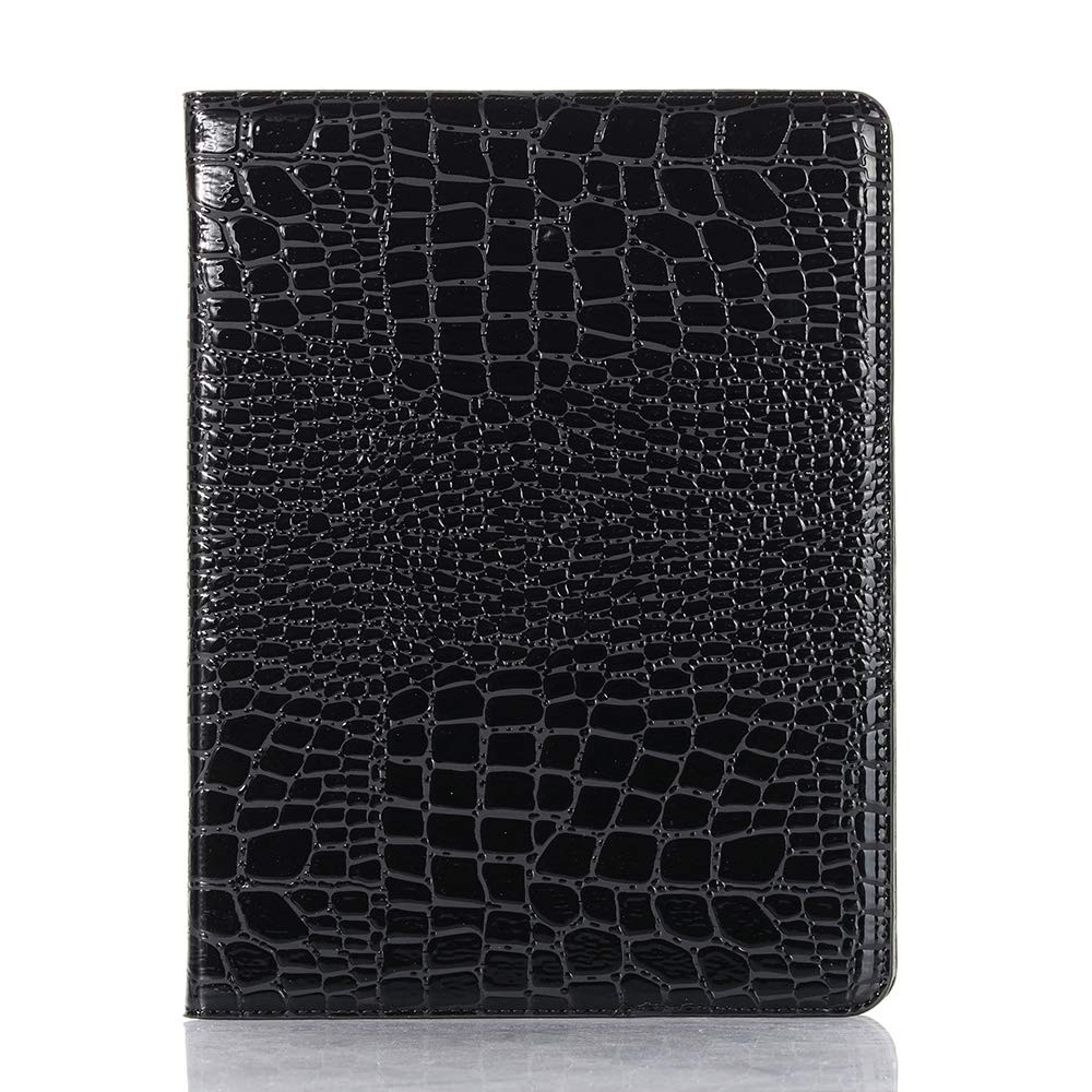 DMaos Crocodile Leather Folio Smart Cover for iPad Pro 11in Air 11 10.9in Black
