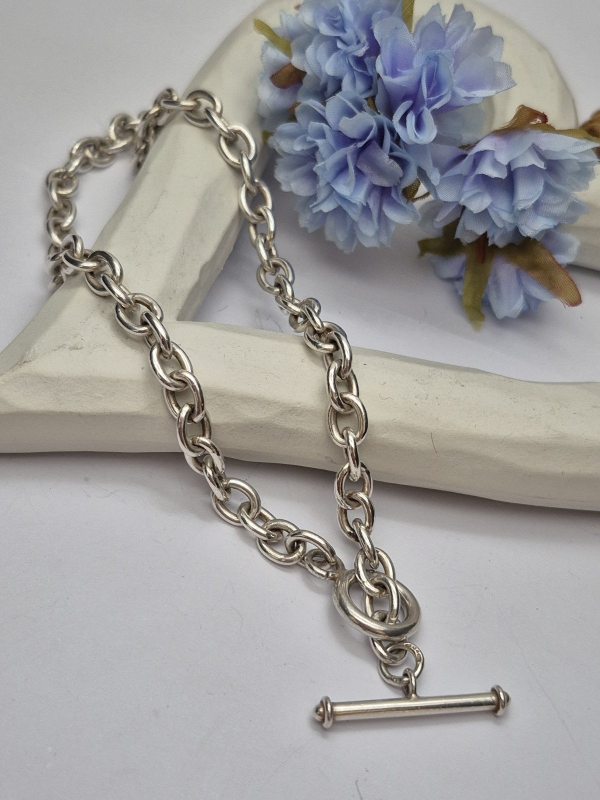 Sterling Silver Albert Chain, Heavy Gauge, Fine Quality