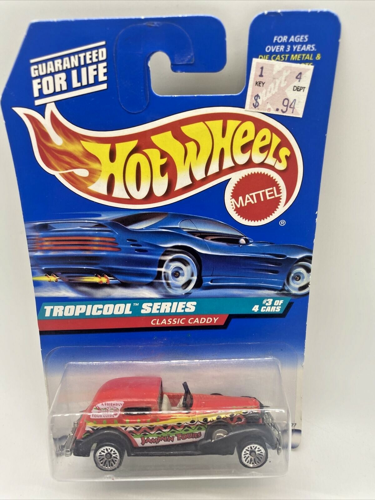 Hot Wheels Tropicool Series Classic Caddy #695 Red Black 3sp Wheels 3 Of 4 1:64