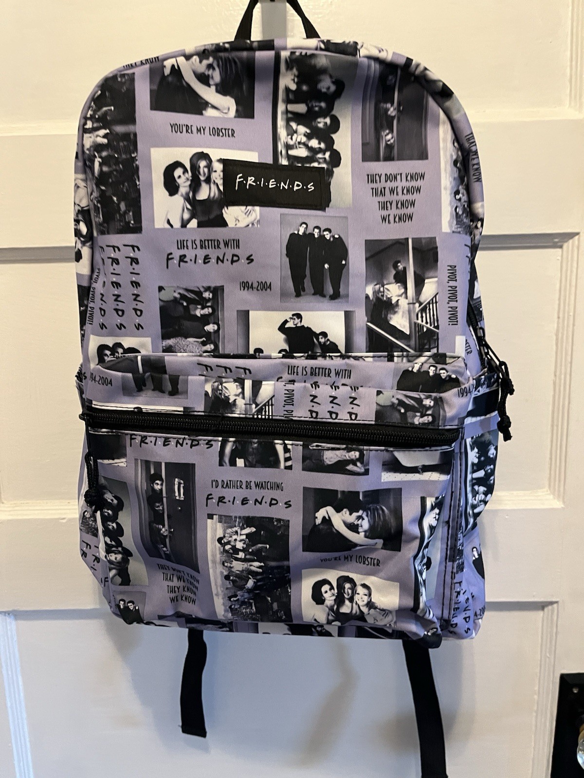 Friends Tv Show Backpack Black And White Collage Quite Licensed WB New 