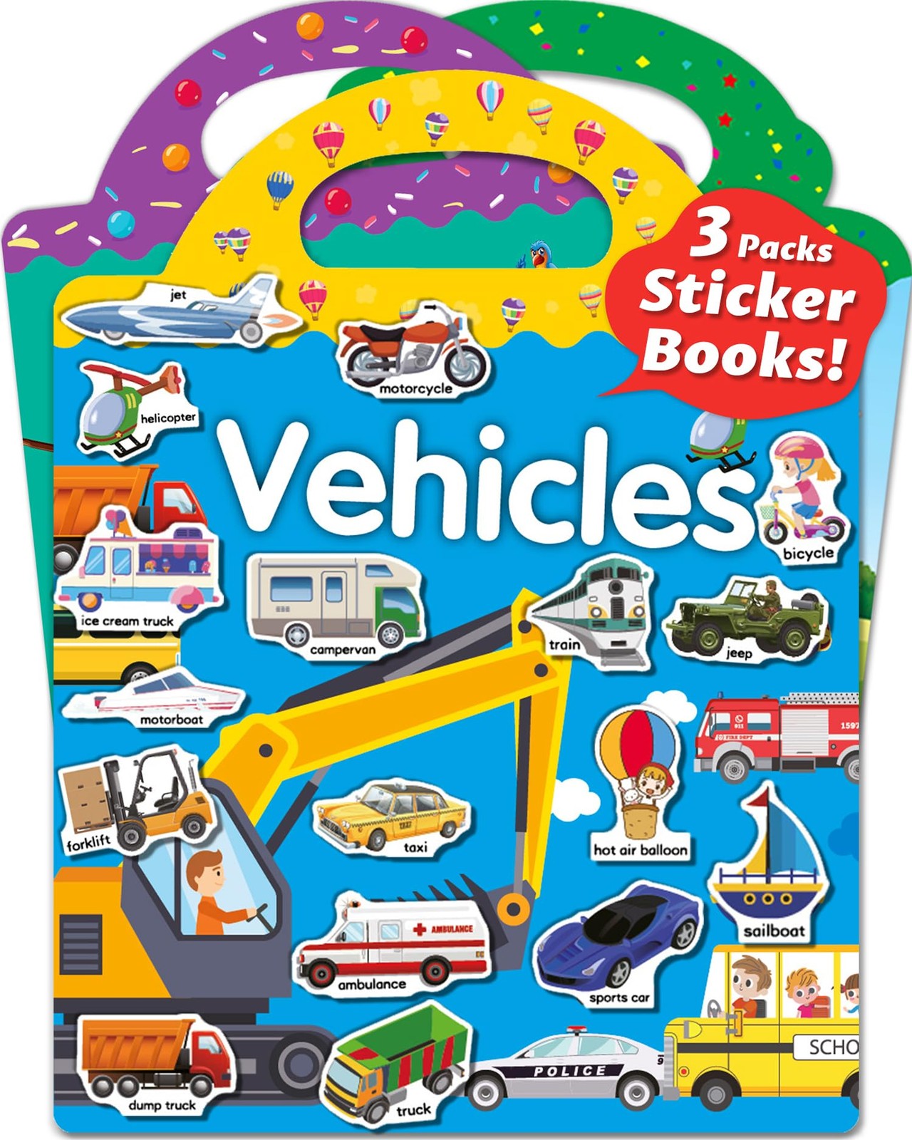 Walenced Reusable Sticker Book for Toddlers, Stickers Kids, Multicolor 