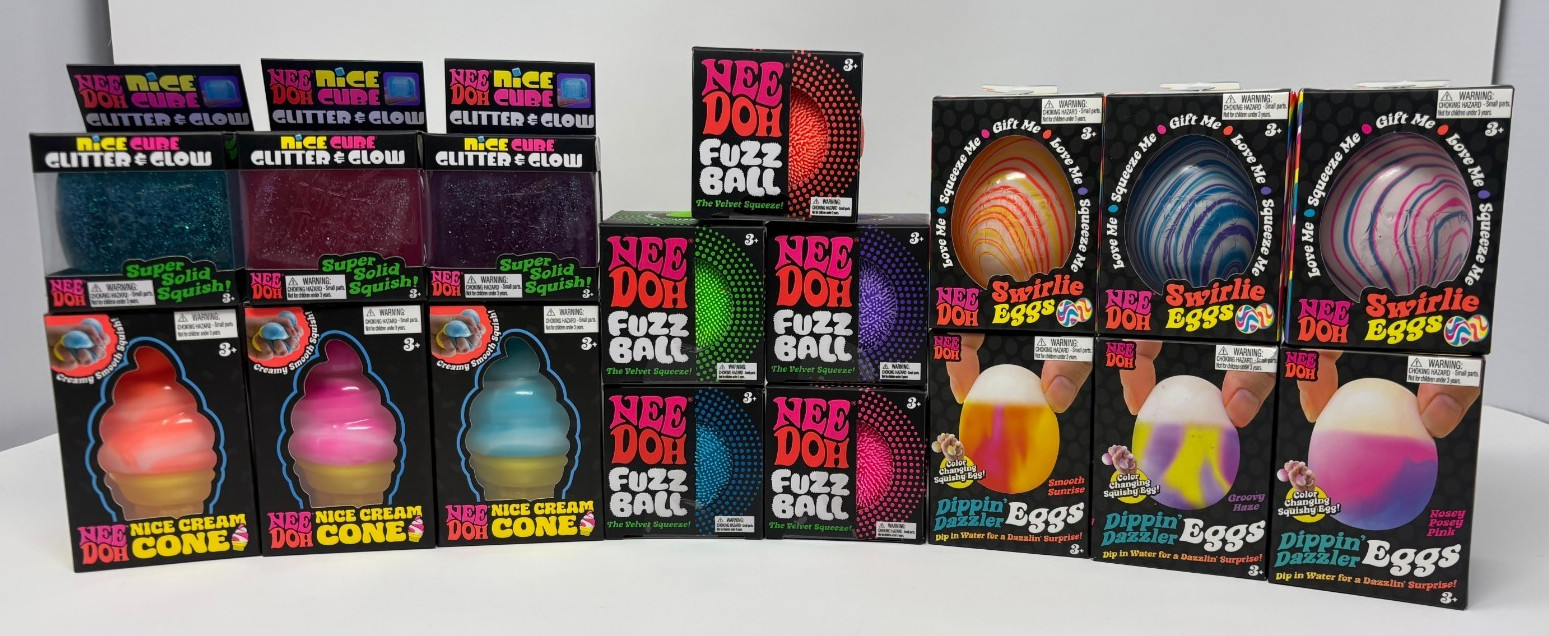 Needoh ULTIMATE Bundle - 17 Squishies / 5 COMPLETE SETS! Needoh Sensory Toys