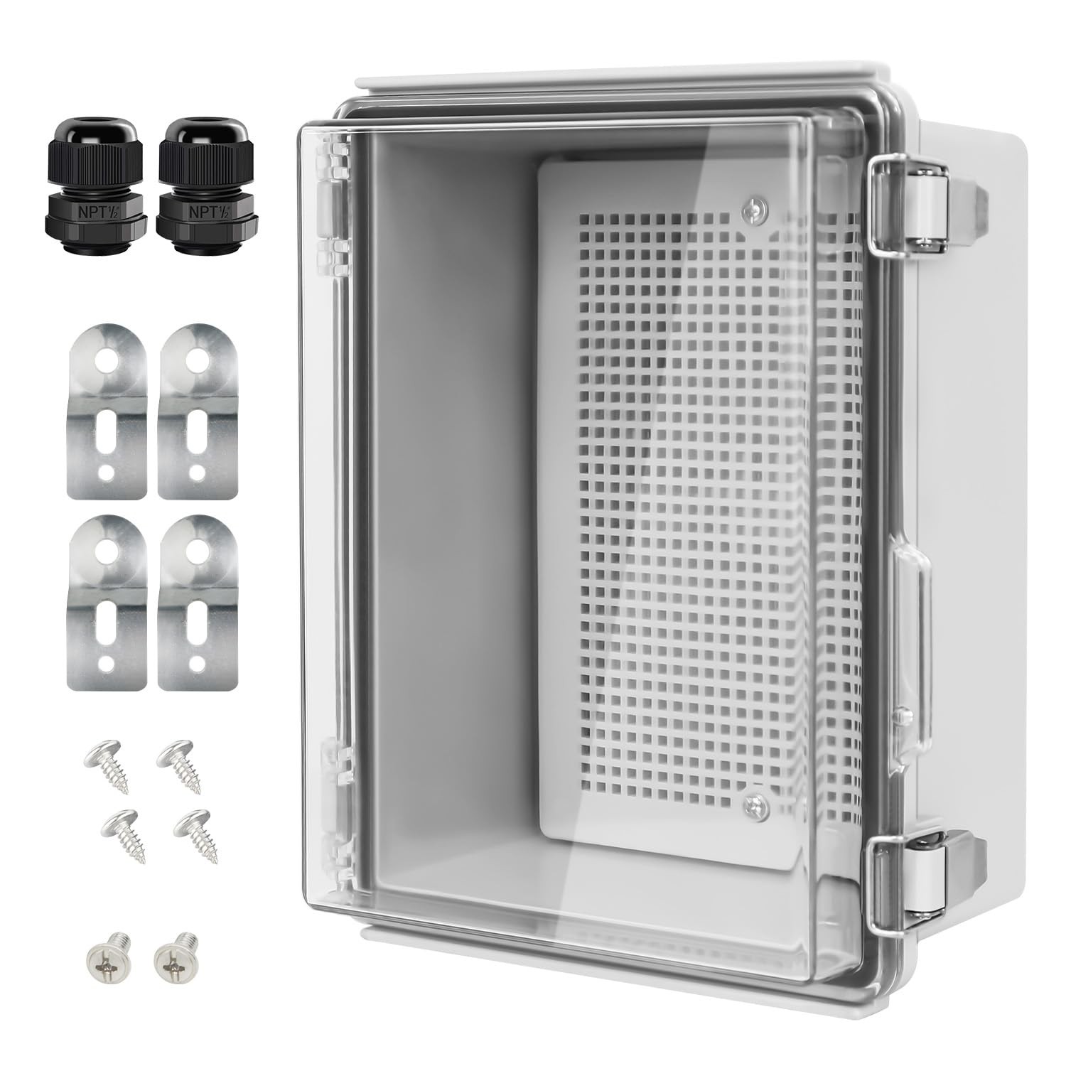 LeMotech Waterproof Electrical Junction Box 8.7x6.7x4.3" Stainless Steel Latch