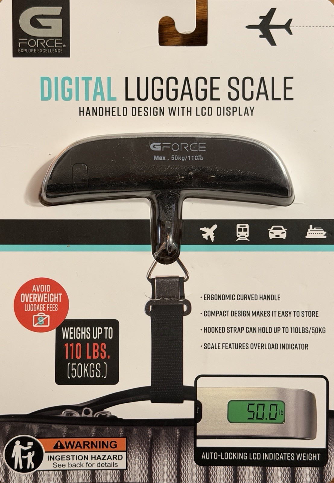 Digital Luggage Scale 110lb Suitcase Weighing Tool