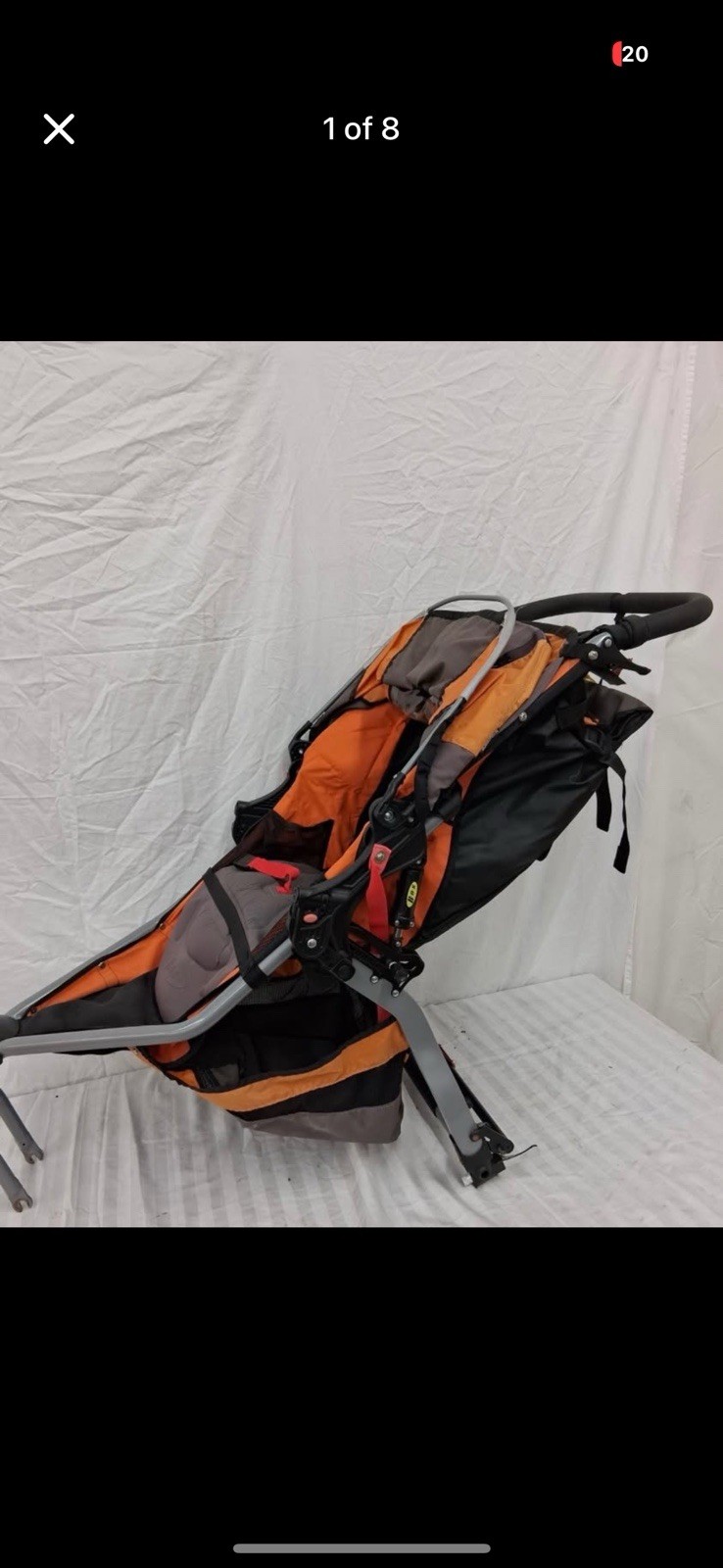 BOB Revolution SE Jogging Stroller Orange/Brown All Terrain No Wheels