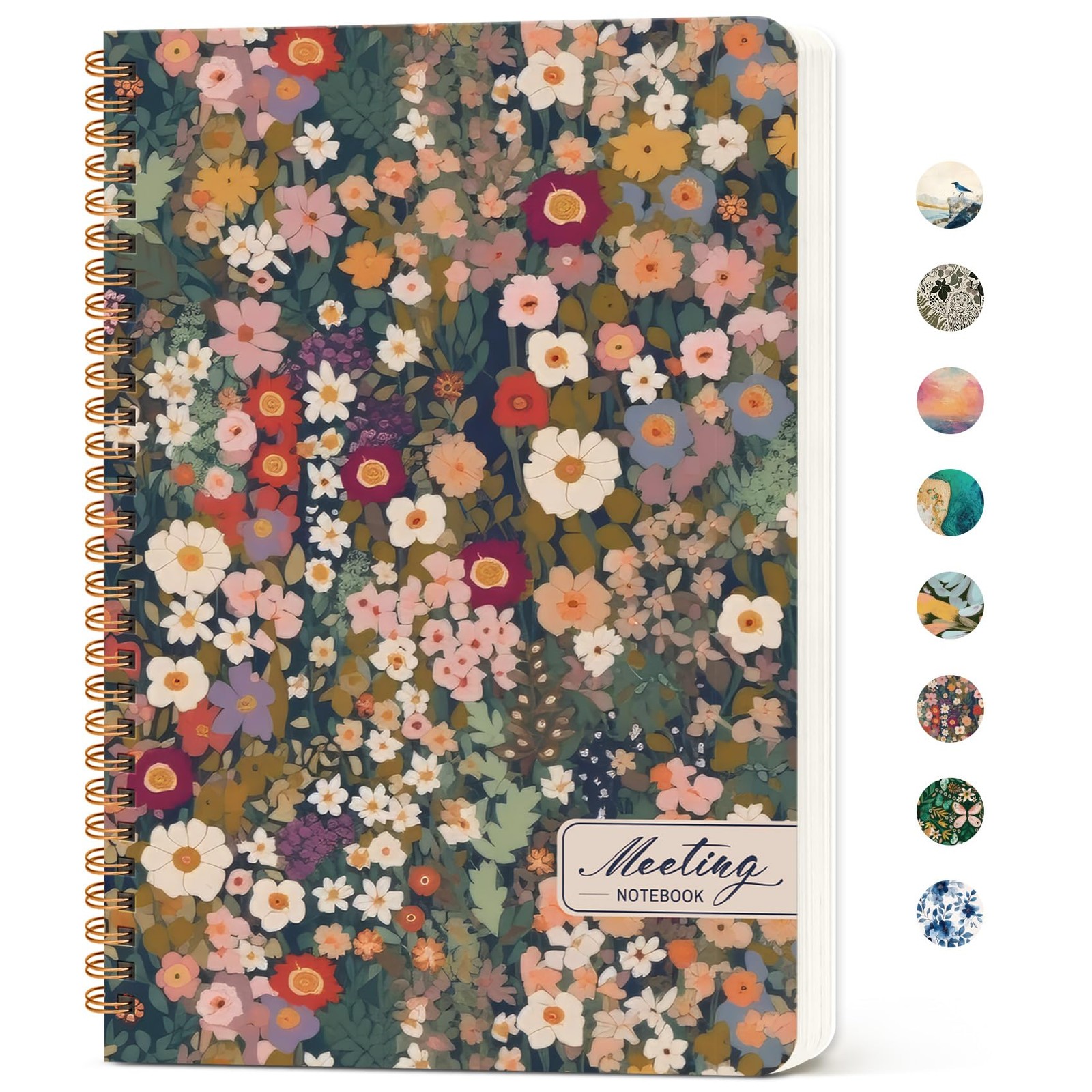Meeting Notebook for Work Organization - notebook with 1 Pack, c-Garden 