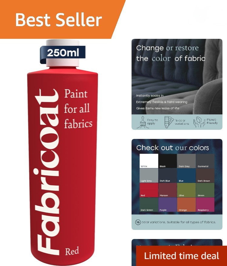 Fabric Paint for Furniture - 8.5oz / 250ml Red - Restore or Change the Color ...