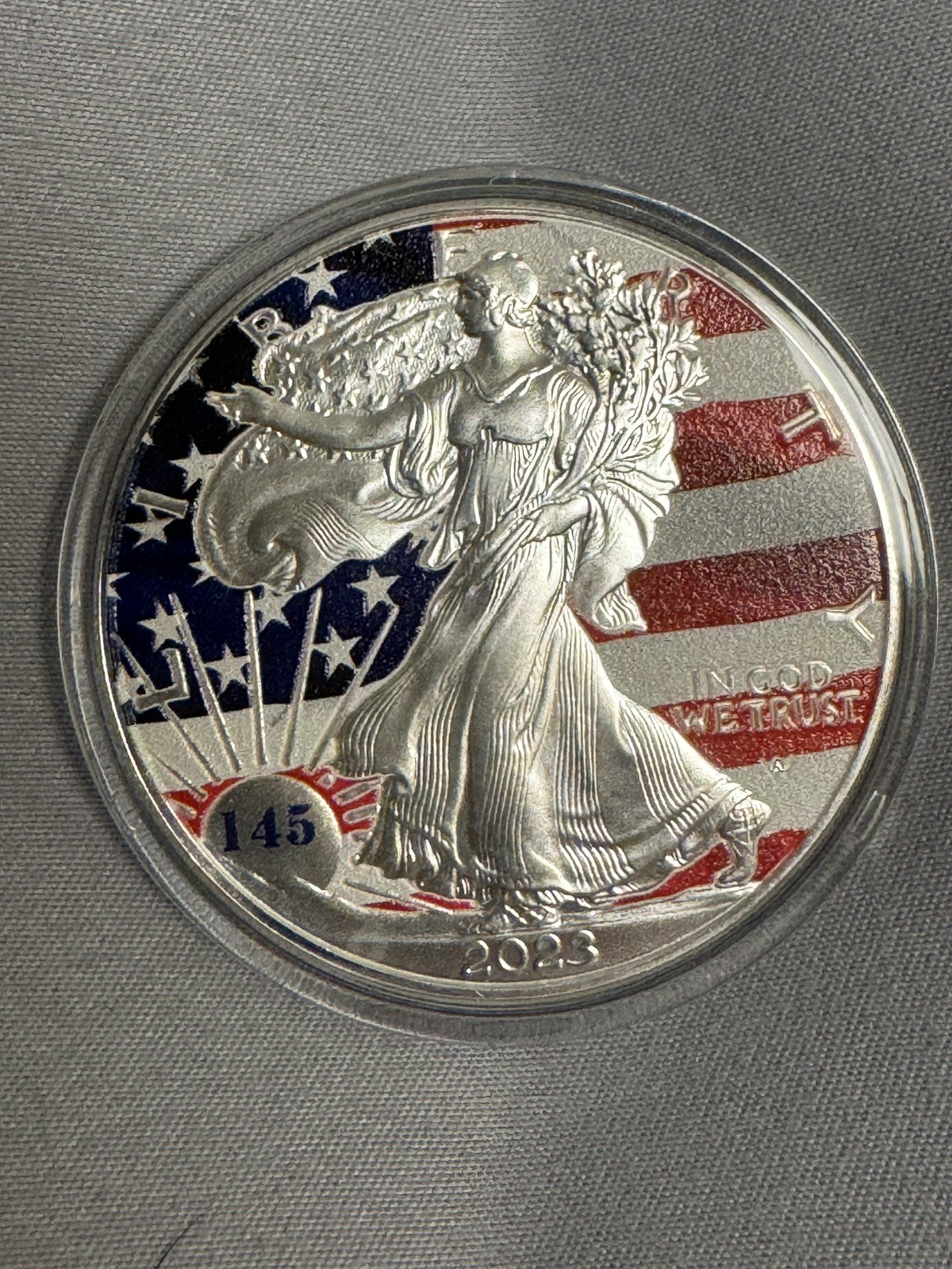 LIMITED EDITION 2023 AMERICAN FLAG SILVER EAGLE 1 OZ - #145