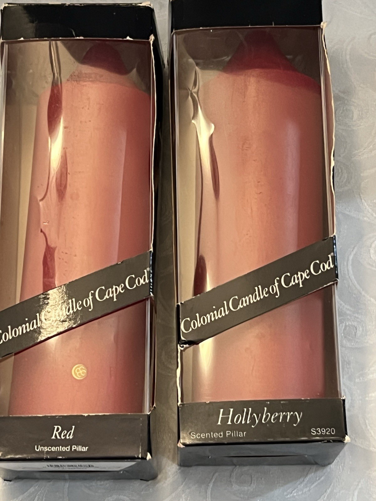 Candle Pillar Hollyberry Colonial Candle Of Cape Two Pieces