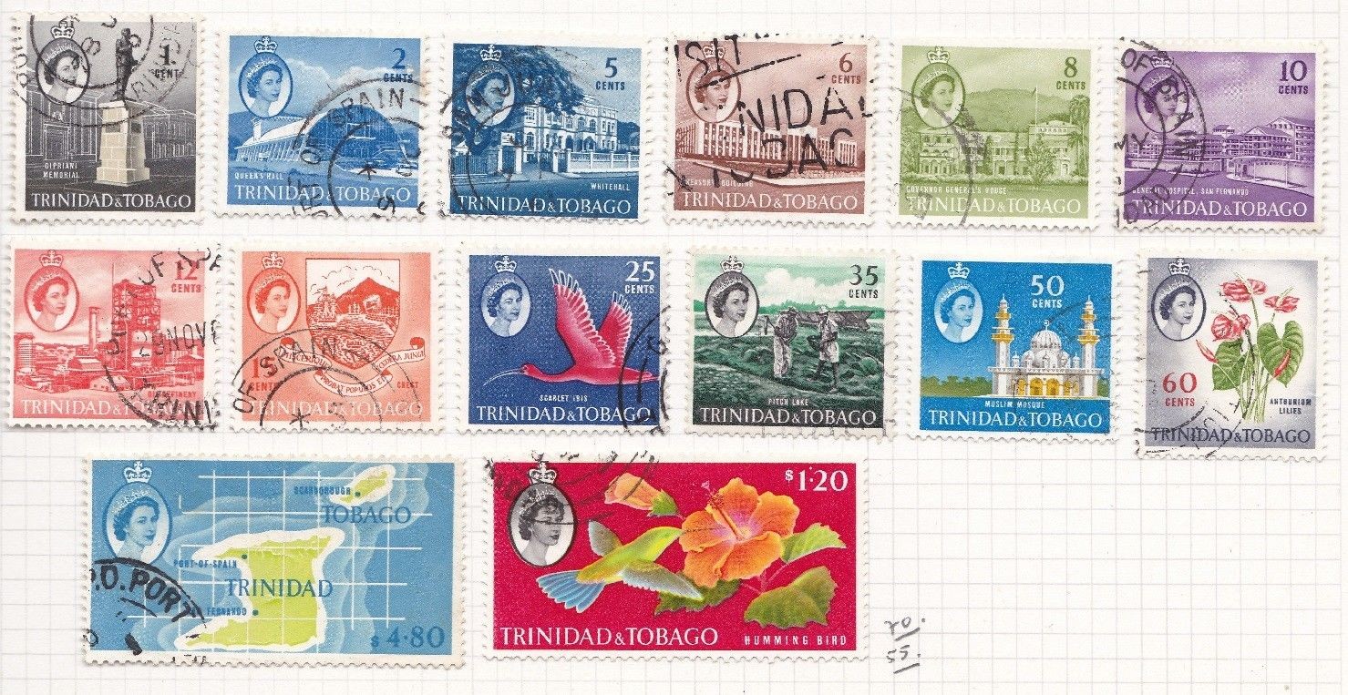 1960-67 TRINIDAD, SG 284/297 set of 14 USED