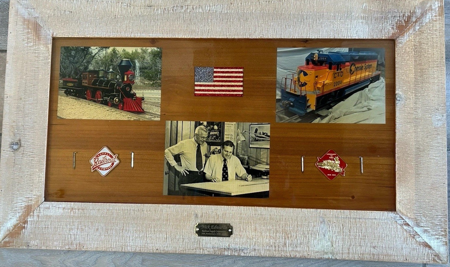 Artisan Made Wood Framed Display Case Union Pacific Images For Nick Edwards