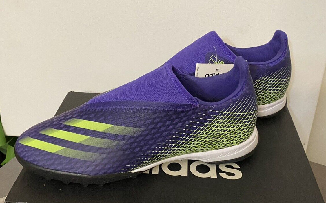 Soccer Cleats Adidas Men X Ghosted 3 Laceless  Turf  Energy Ink Sz 7 NEW Purple