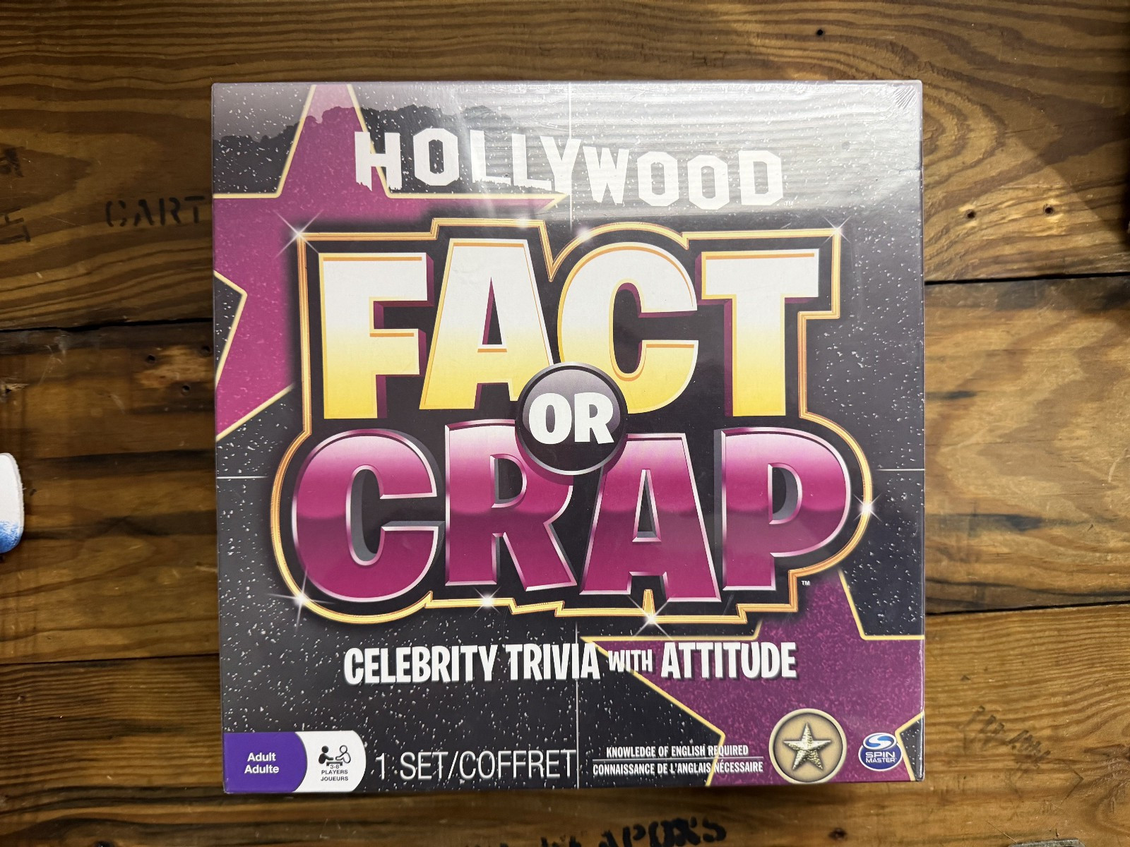 Hollywood Fact or Crap Celebrity Trivia Adult Game NEW Sealed W-7