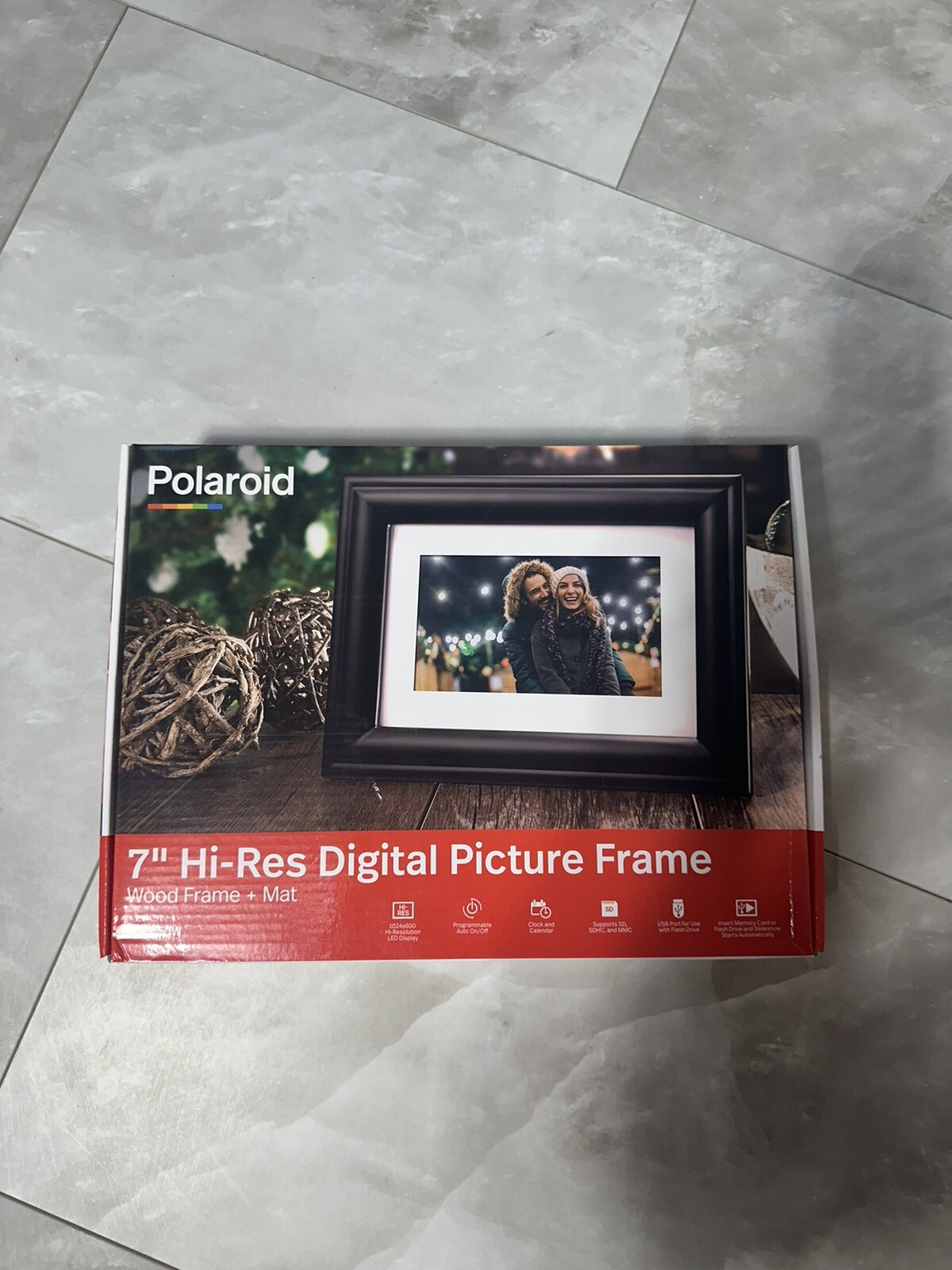 Polaroid Digital Photo Frame 7'' High Resolution PDF -750W New Factory Sealed