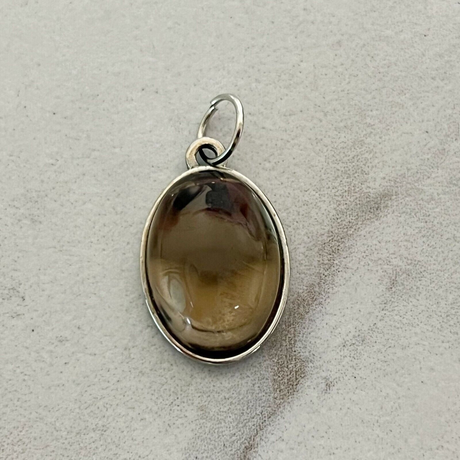Silver Tone Cabochon Pendant
