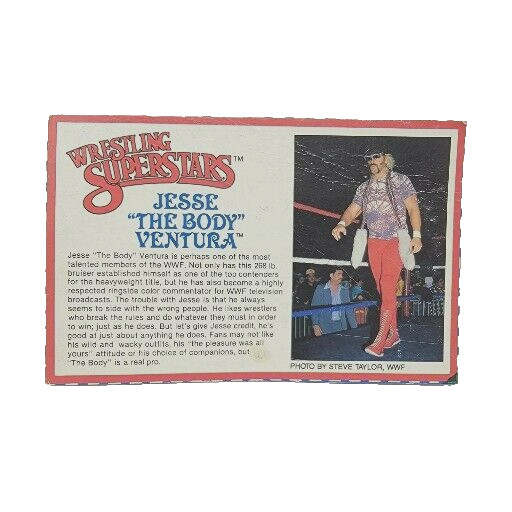 WWF VIntage LJN 1985 Wrestling Superstars Jesse The Body Ventura Figure Card