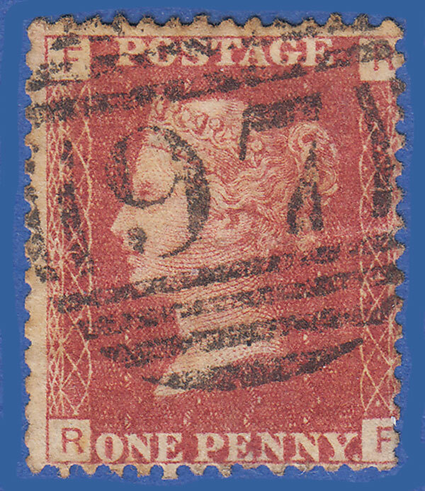 GB SG43/44 QV 1864 1d RED PLATE 101 RF GU