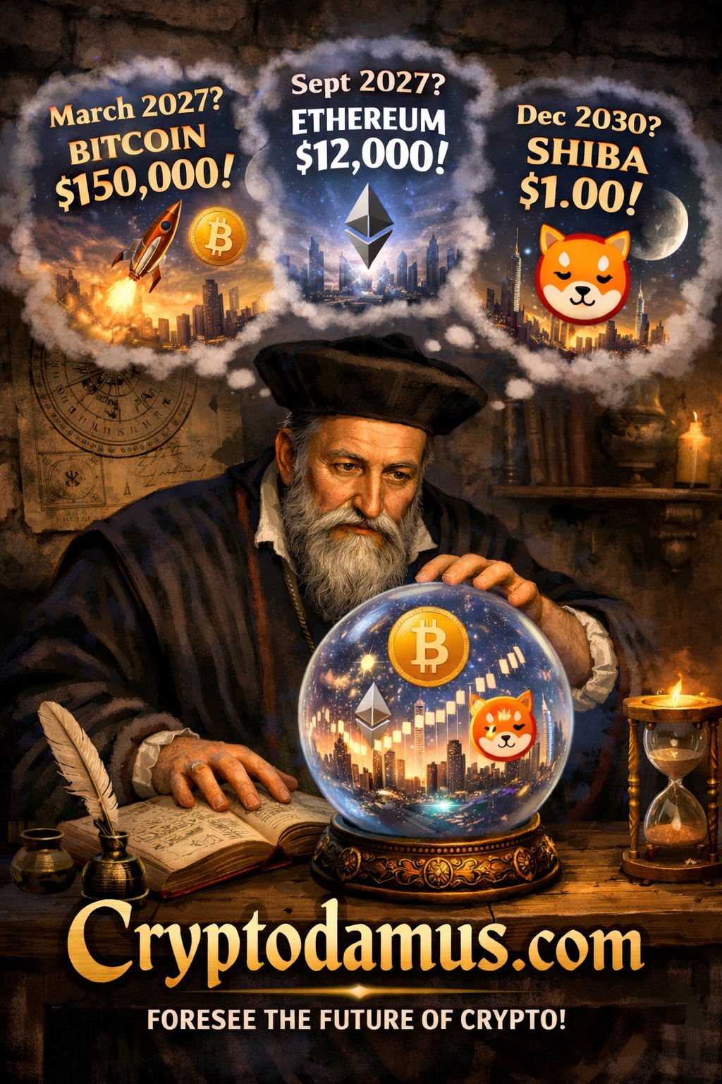 Cryptodamus.com – Premium Crypto Domain | Perfect for AI Predictions , Bitcoin