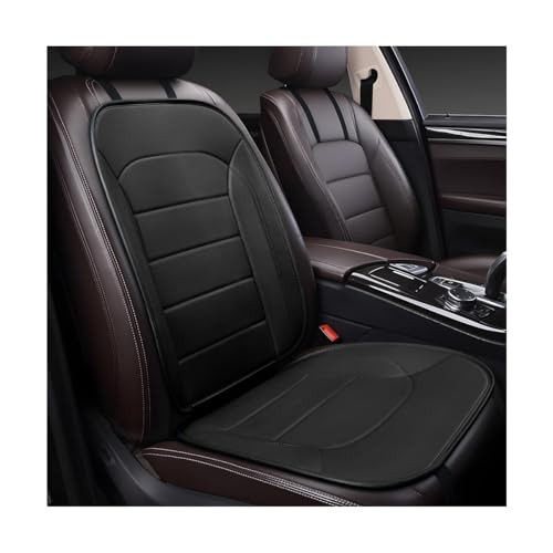 Car Seat Cushion, Leather Soft Breathable Non-Slip Vehicle Front Driver Black