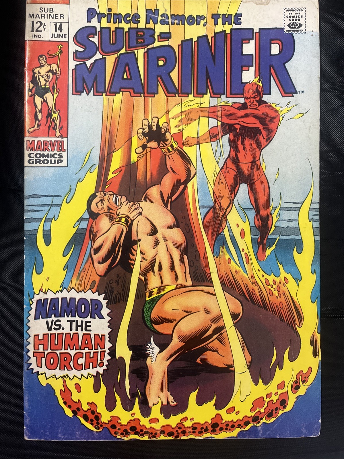 Marvel Comics Prince Namor the Sub-Mariner #14 1969 Namor vs. The Human Torch!