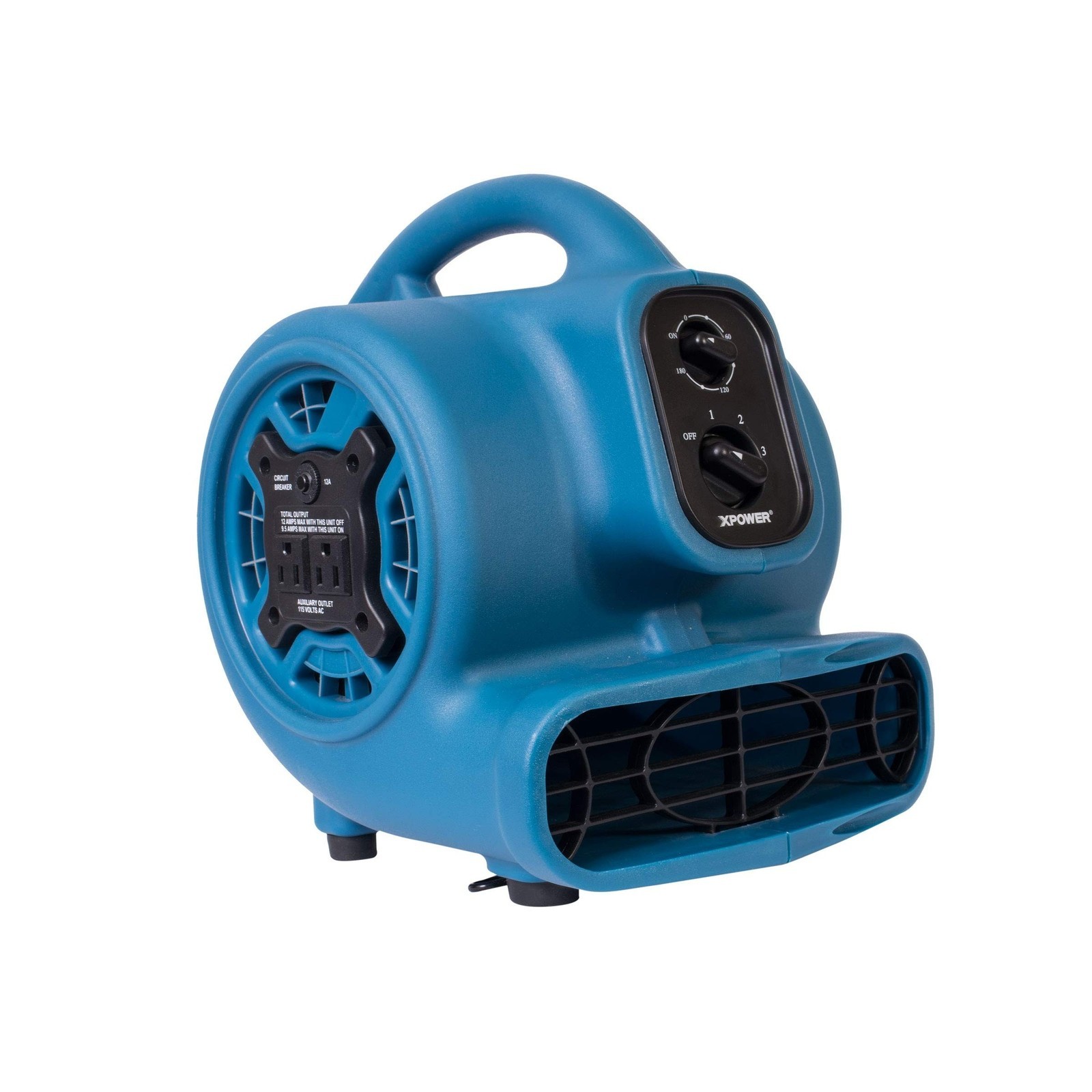 XPOWER P-230AT Mini Mighty 1/4 HP 925 CFM Centrifugal Air Mover, Carpet Dryer...