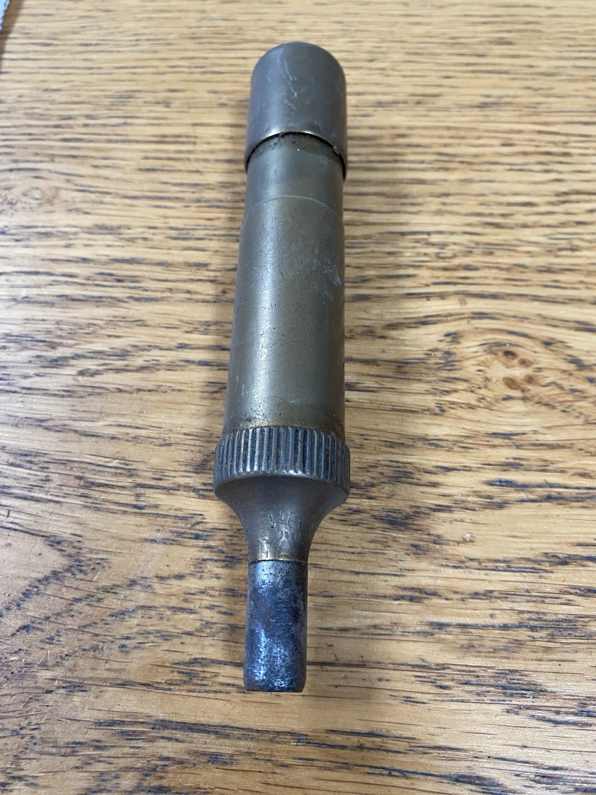 Vintage Brass Grease Gun. Vintage Car, Motorcycle