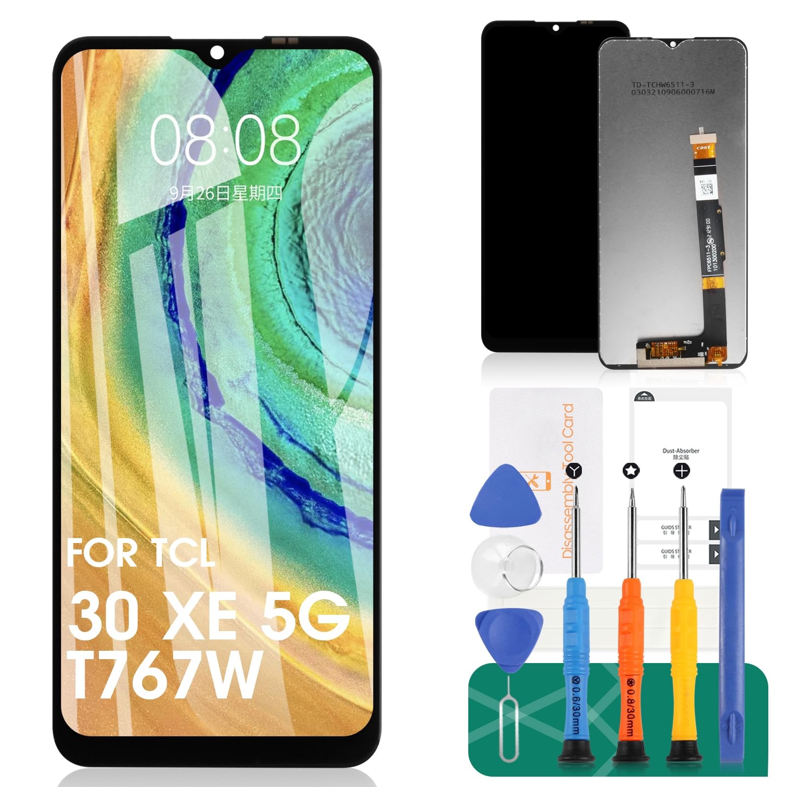 for TCL 30 XE 5G Screen Replacement for TCL 30 XE 5G LCD Display for T767W To...