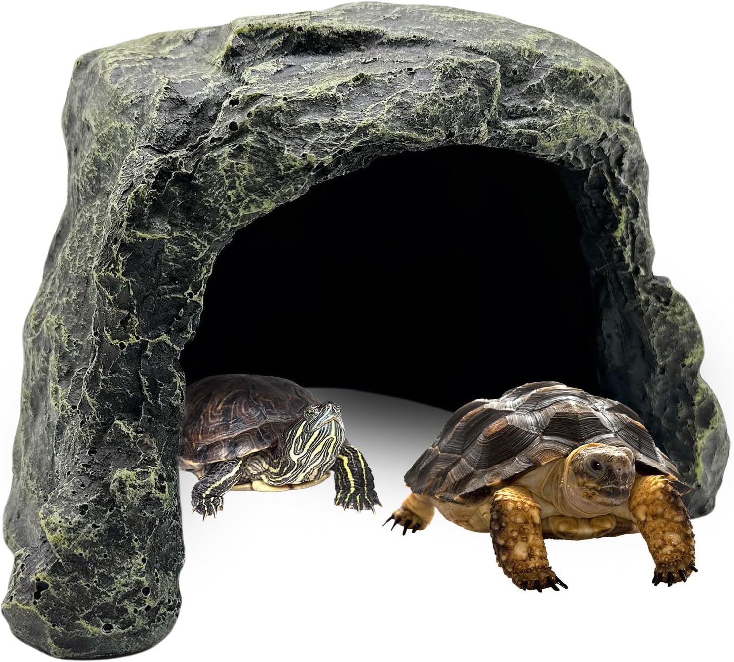 Reptile Hideout,Tortoise Hide Cave,Resin Rock,Bearded Dragon Hideaway,Turtle Bas