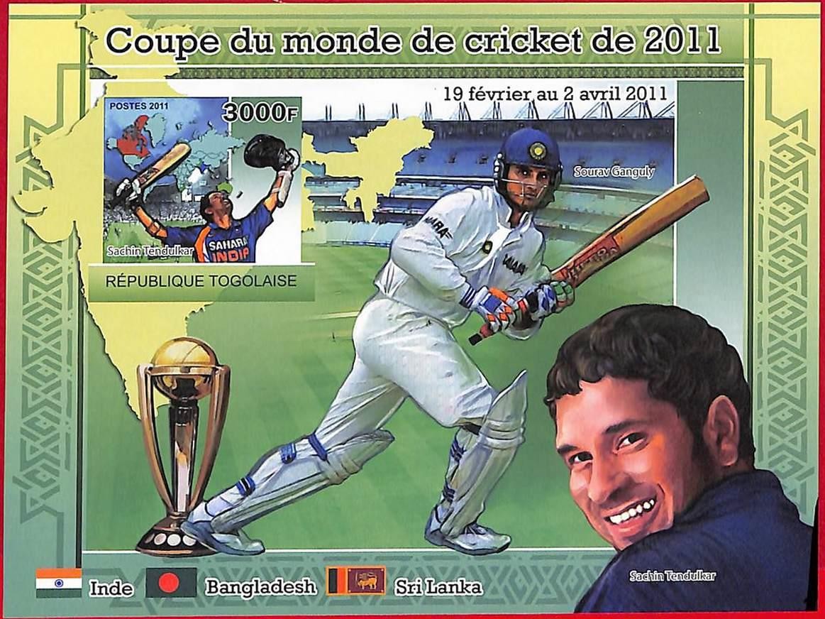 A3730 - TOGO  - ERROR IMPERF Stamp Sheet - 2011 - Cricket SPORT