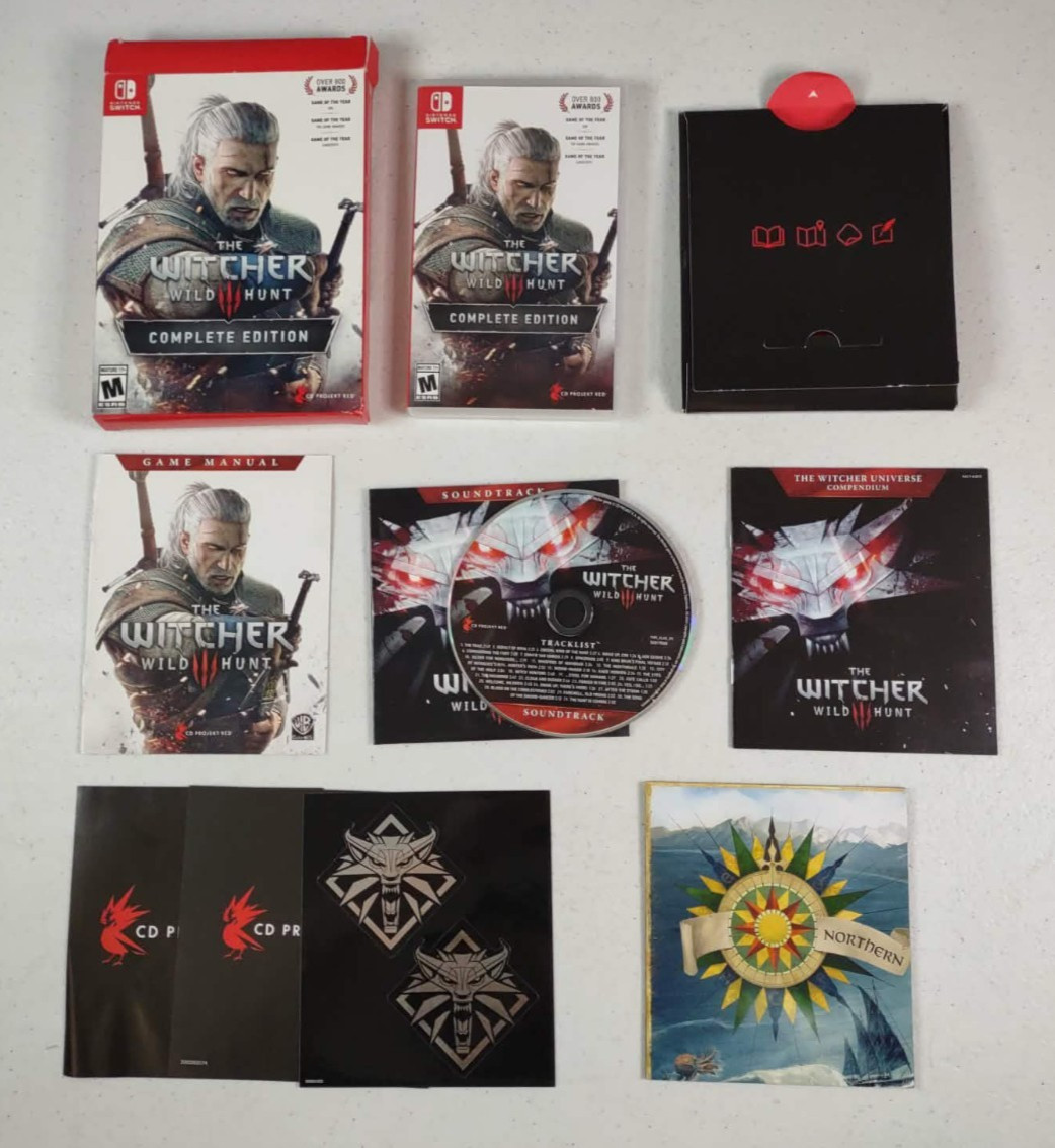 The Witcher Wild Hunt 3 Complete Edition Nintendo Switch Box/Soundtrack/Case