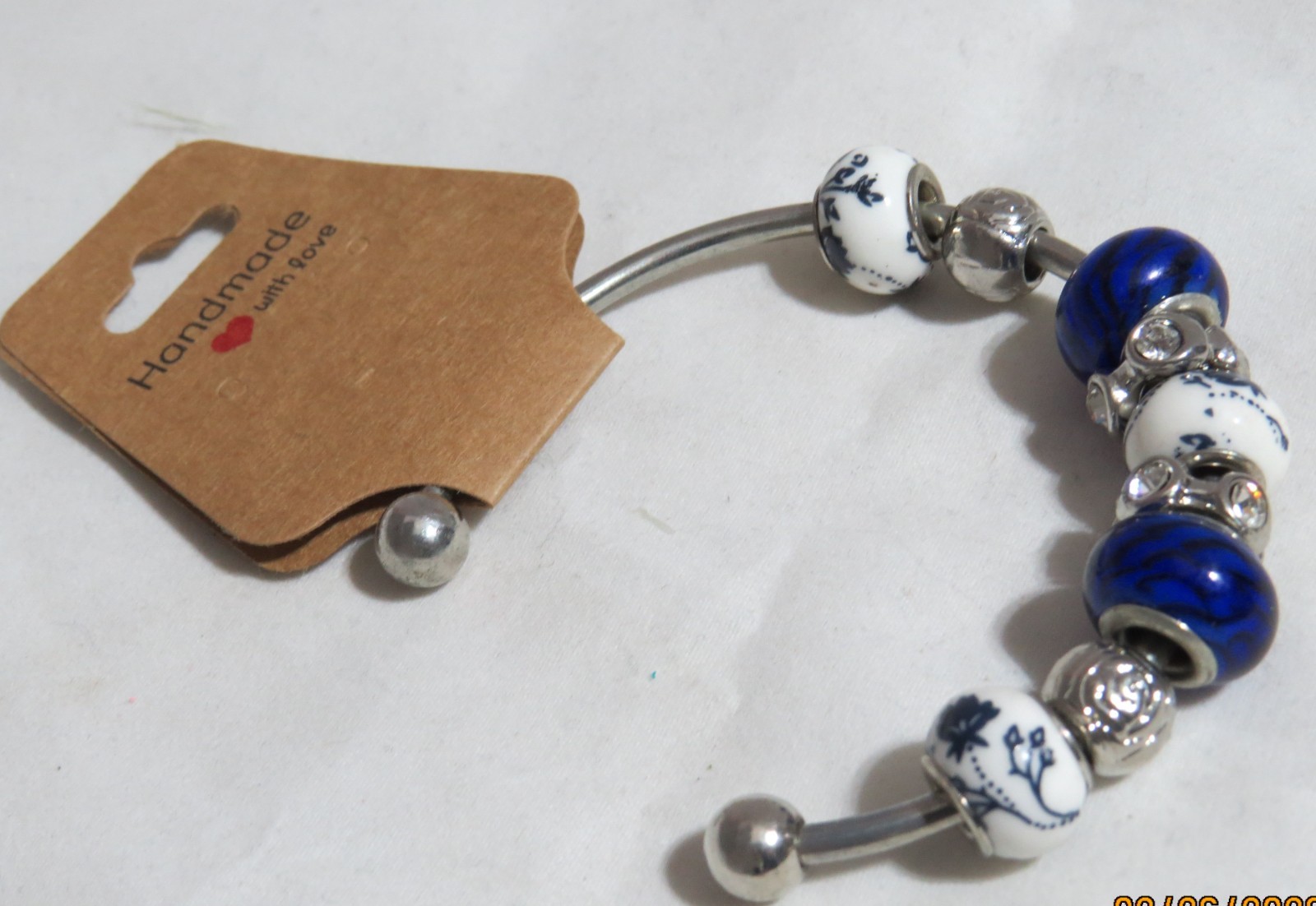 handmade beaded bangle bracelet